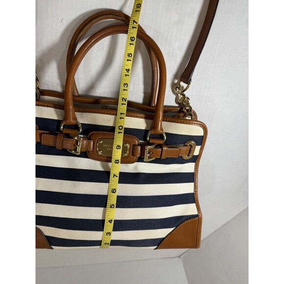 Michael Kors Hamilton Striped Canvas Large Tote Satchel 35S3GHMT3R - Picture 11 of 16
